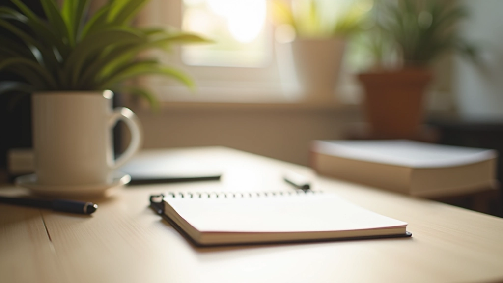 Professionele werkplek met notitieboeken en organisatiematerialen